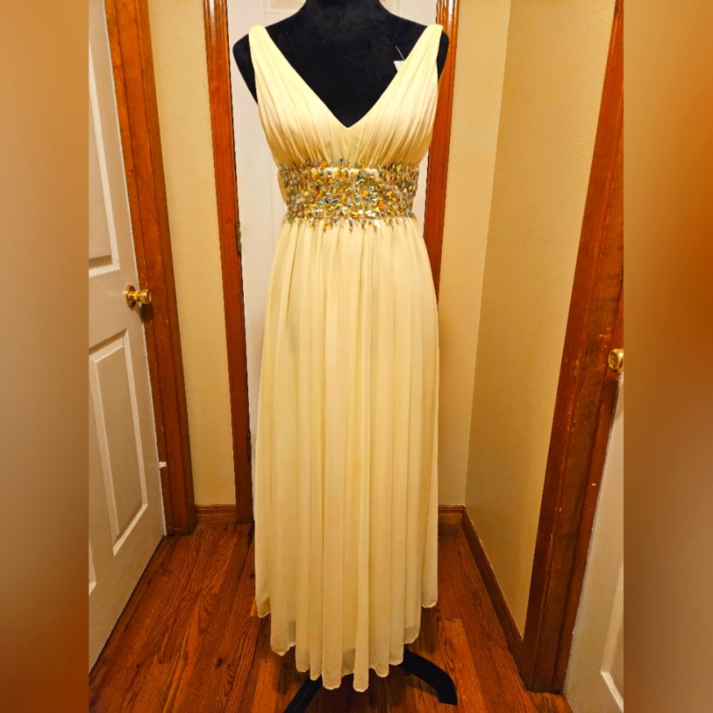 Yellow Floor-Length Dress Size 1